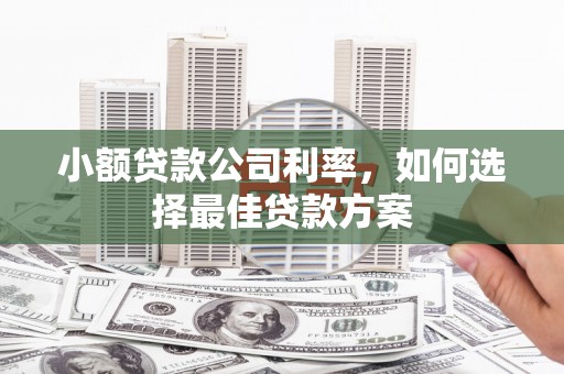 祁县小额贷款公司利率，如何选择最佳贷款方案
