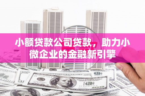祁县小额贷款公司贷款，助力小微企业的金融新引擎