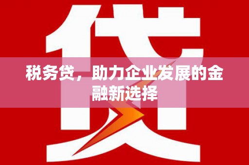 祁县税务贷，助力企业发展的金融新选择