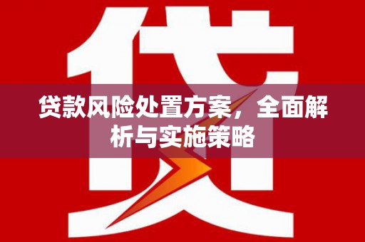 祁县贷款风险处置方案，全面解析与实施策略