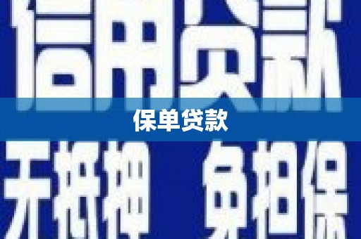 祁县保单贷款
